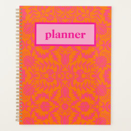 Agenda Rosa e Laranja Elegantes