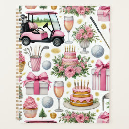 Agenda Rosa Festa de aniversário de Golfe Pensado para Mu