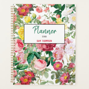 Agenda Rosa Floral Vintage Primavera Garden