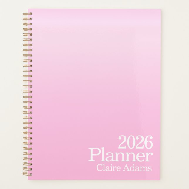 Agenda Rosa Ombre Moderno (Frente)
