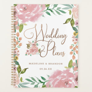 Agenda Rosa Sedutora Vintage Poeira Rosa Planos de Casame