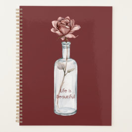 Agenda Rosa Vermelha em Garrafa