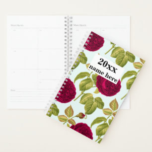 Agenda Rosa vermelha Planner Personalizado