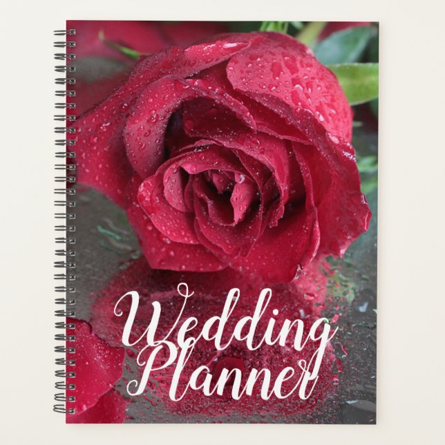 Agenda Rosa vermelha Wedding (Frente)