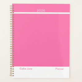 Agenda Rosa Vibrante Minimalista