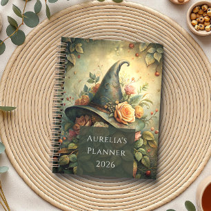 Agenda Rosa Witch Hat - Cottagecore Witch Planner