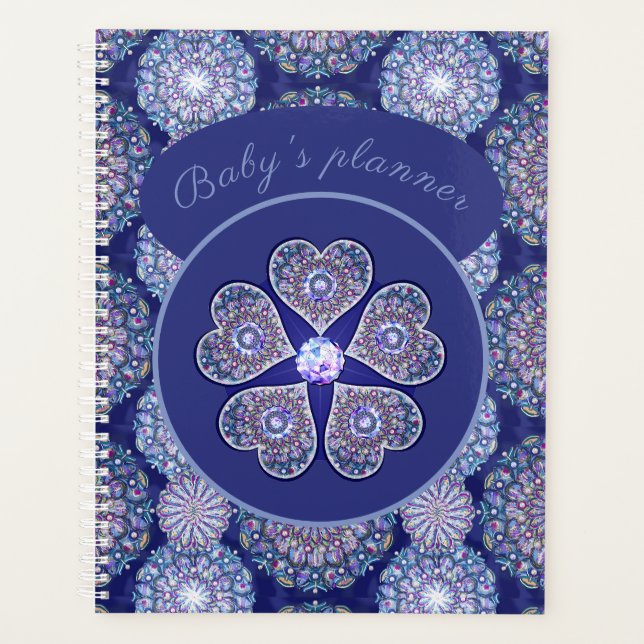 Agenda Rosace azul ou vermelho para bebê&criança (Frente)