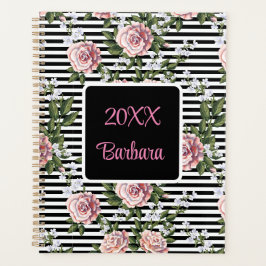 Agenda Rosas Cor-de-Rosa Anuais Personalizar Data