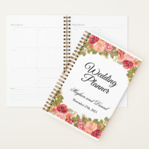 Agenda Rosas de Aquarela e Casamento com Glitter
