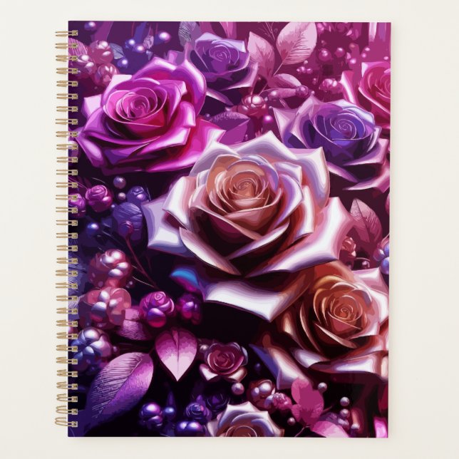Agenda Rosas de Dreamscape Tipografia Floral Luminosa (Frente)
