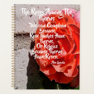 Agenda Rosas Entre os Espinhos Citação de Abe Lincoln