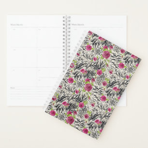 Agenda Rosas No Padrão Animal
