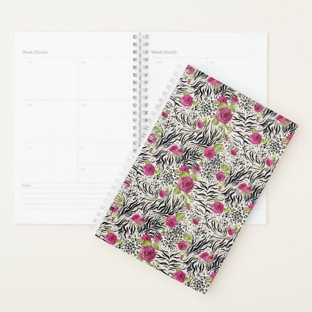 Agenda Rosas No Padrão Animal (Exibição)