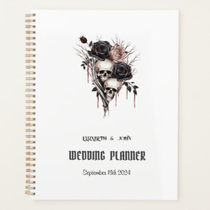 Agenda Rosas Pretas Góticas Caveiras