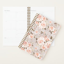 Agenda Rosas Russos de Madeira e Vintage Chique Romântico