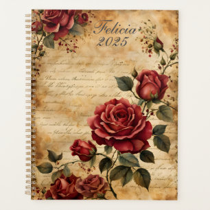 Agenda Rosas vermelhas no Antigo Pergaminho