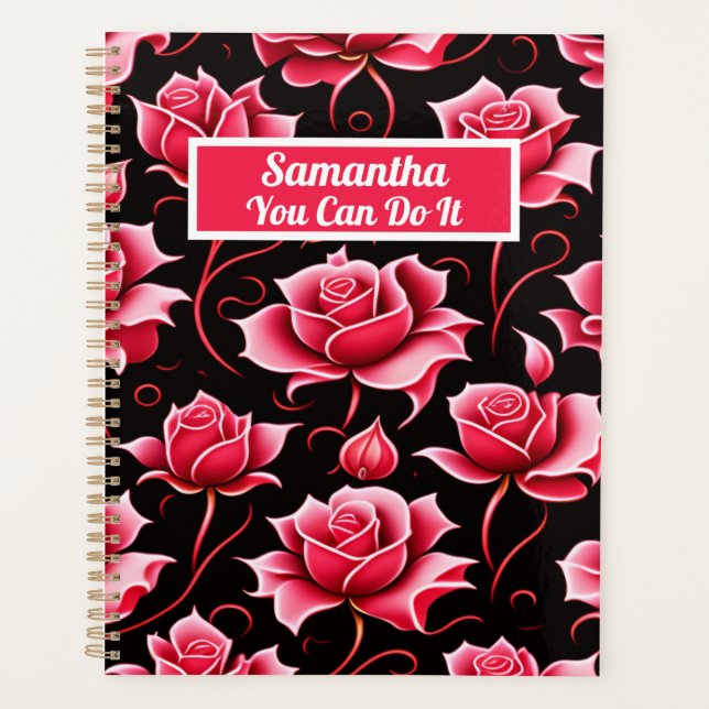 AGENDA ROSAS VERMELHAS ROMÂNTICAS CUTAS PERSONALIZADAS FL (Frente)