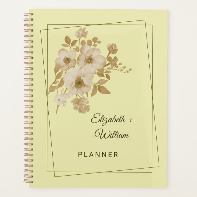 Agenda Rose Frame – Casamento Amarelo Celestial (Frente)