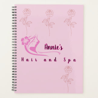 Agenda rosePlanner rosa-rosa-lista-penteada personalizada