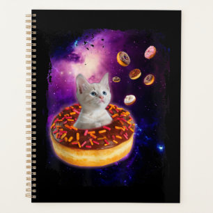 Agenda Rosquinha De Gato Bonito Em Gatinhos Espaciais