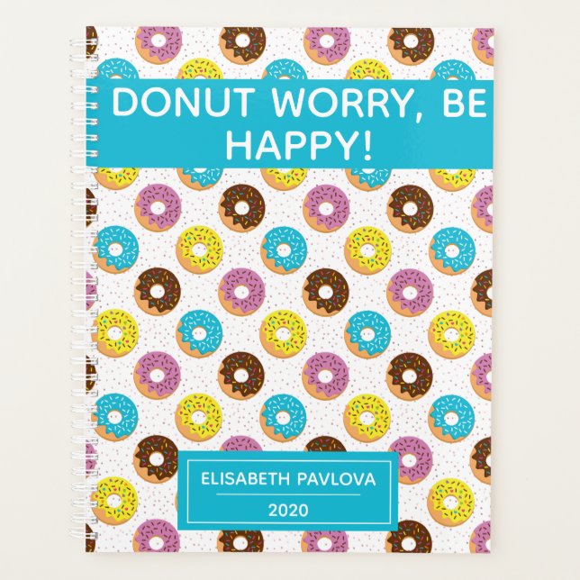 Agenda Rosquinha se preocupe com aspersores rosa (Frente)