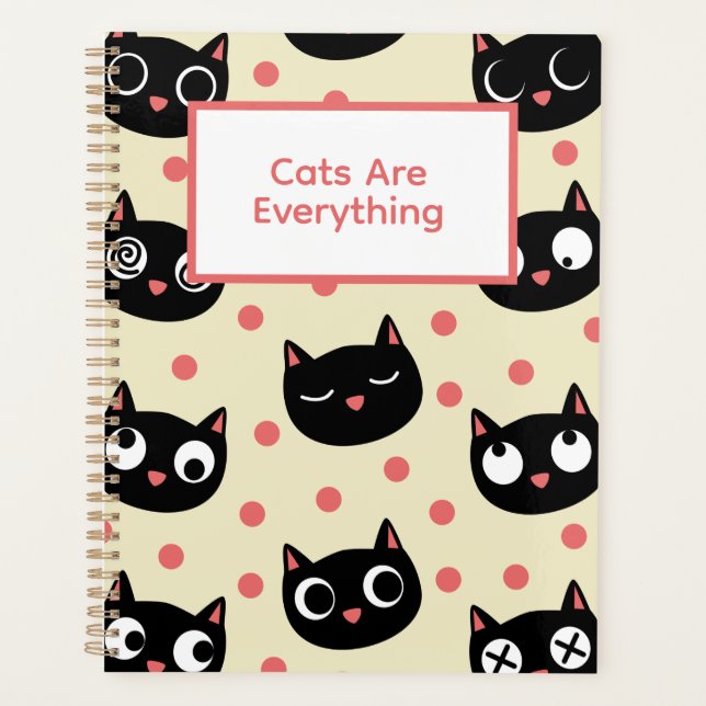 Agenda Rostos de Gato Engraçados (Frente)