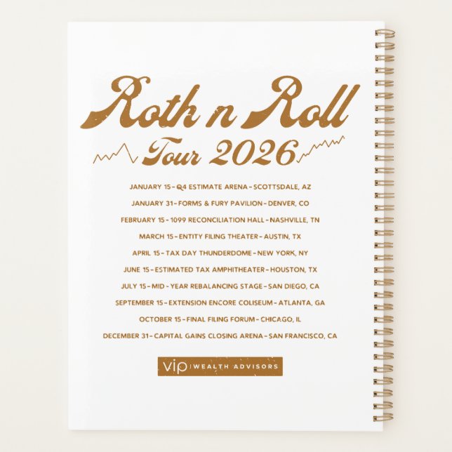 Agenda Roth n Roll World Tour (Verso)