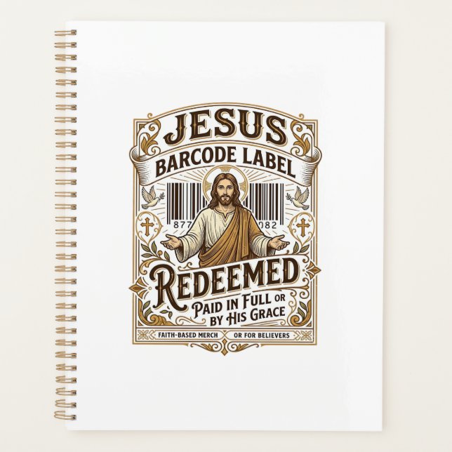 Agenda Rótulo de Código de Barras de Jesus Resgatado Rótu (Frente)