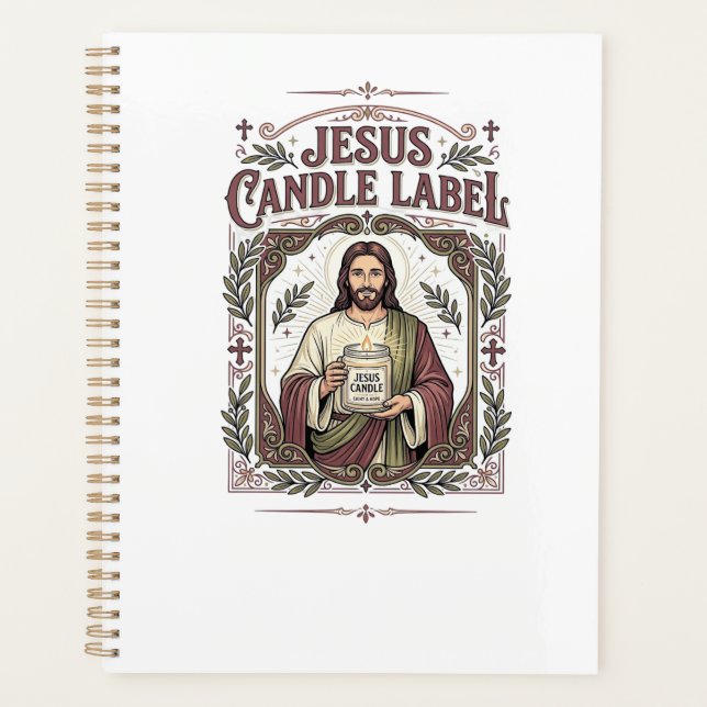 Agenda Rótulo de Vela Jesus Vela Jesus Fé Cristã Vi (Frente)