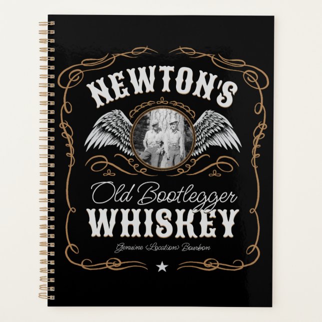 Agenda Rótulo Whiskey Antigo ADICIONAR Nome da Família FO (Frente)