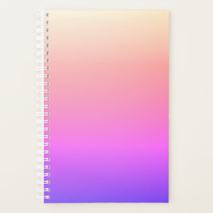 Agenda Roxo Colorido Desvanecendo Rosa e Pêssego Ombre
