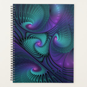 Agenda Roxo Conhece Arte Fractal Abstrato moderna Turques