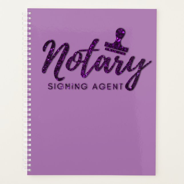 Agenda Roxo escuro notário |  (Frente)