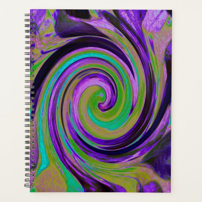 Agenda Roxo Retro legal e Rotação de Arte Líquida Chartre (Frente)