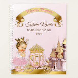 Agenda Royal Princess Castle Girl, rosa Dourada