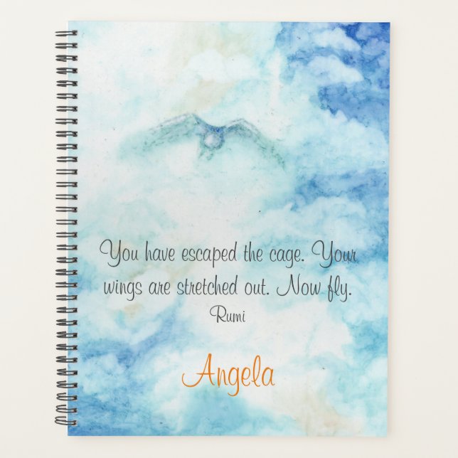Agenda Rumi Artístico Sky Personalizado (Frente)