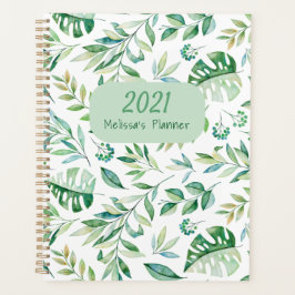 Agenda Russo do Padrão Botânico Personalizado 2021