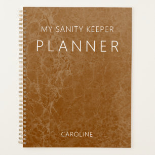 Agenda Rust Burnt Orange Modern Marble