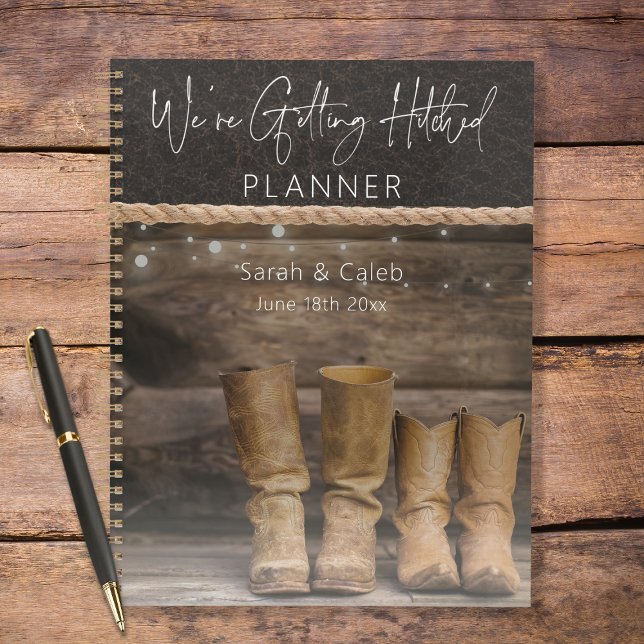 Agenda Rustic Cowboy Boots para Dois Casamentos Ranch (Criador carregado)