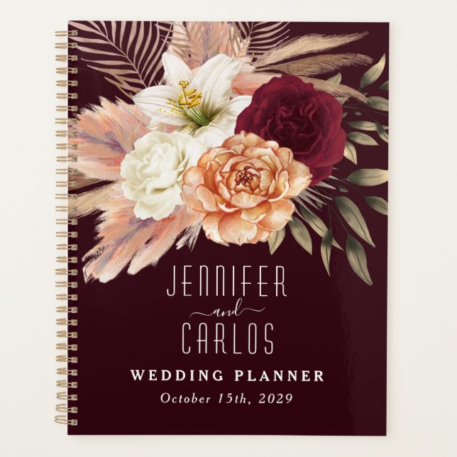 Agenda Rustic Floral Wedding Planner (Frente)