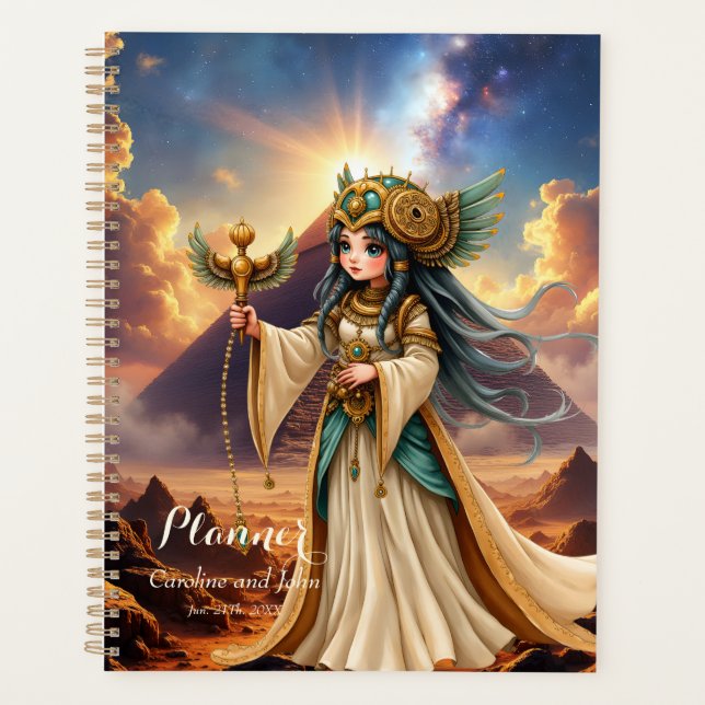 Agenda Sacerdotisa Celestial da Pirâmide Dourada. (Frente)