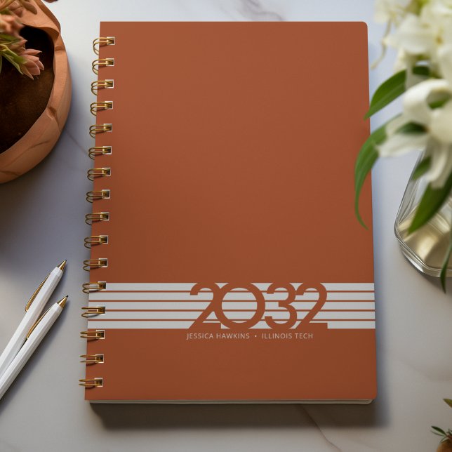 Agenda Saddle Brown Bottom Strike Spiral Semanalmente (Criador carregado)