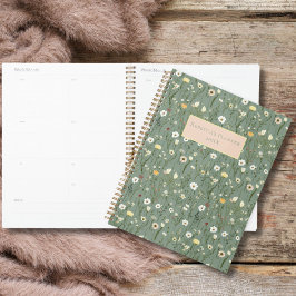 Agenda Sage Green Yellow White Wilflower Boho Yarly