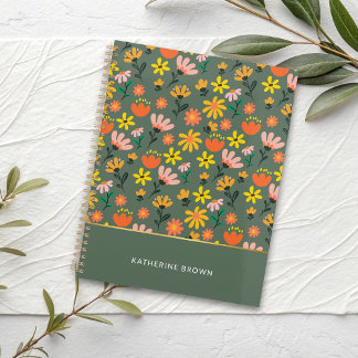 Agenda Sage Verde legal Funky Feminino Moderno