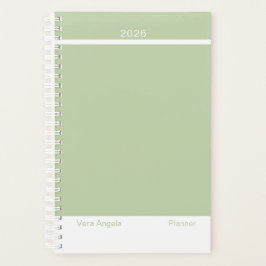 Agenda Sage Verde Moderno Pequeno