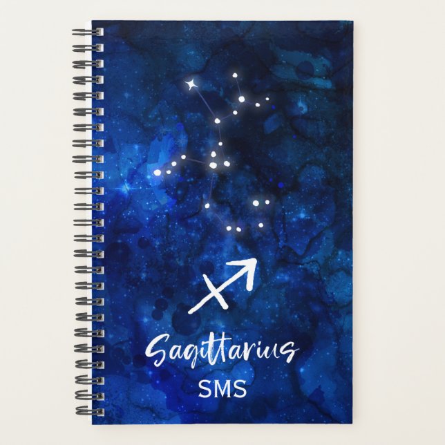Agenda Sagittarius Constelação Zodiac Galáxia Monograma (Frente)