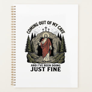 Agenda Saindo da Minha Caverna Camisa Vintage Religiosa E