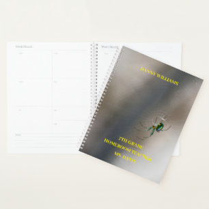 Agenda Sala de aula de aranha Orb Weaver Amarelo