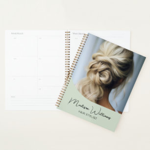Agenda Salão de Estilista de Cabelo Moderno Foto Personal