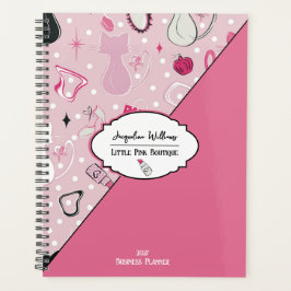 Agenda Salão Rosa Feminino de Meados do Século